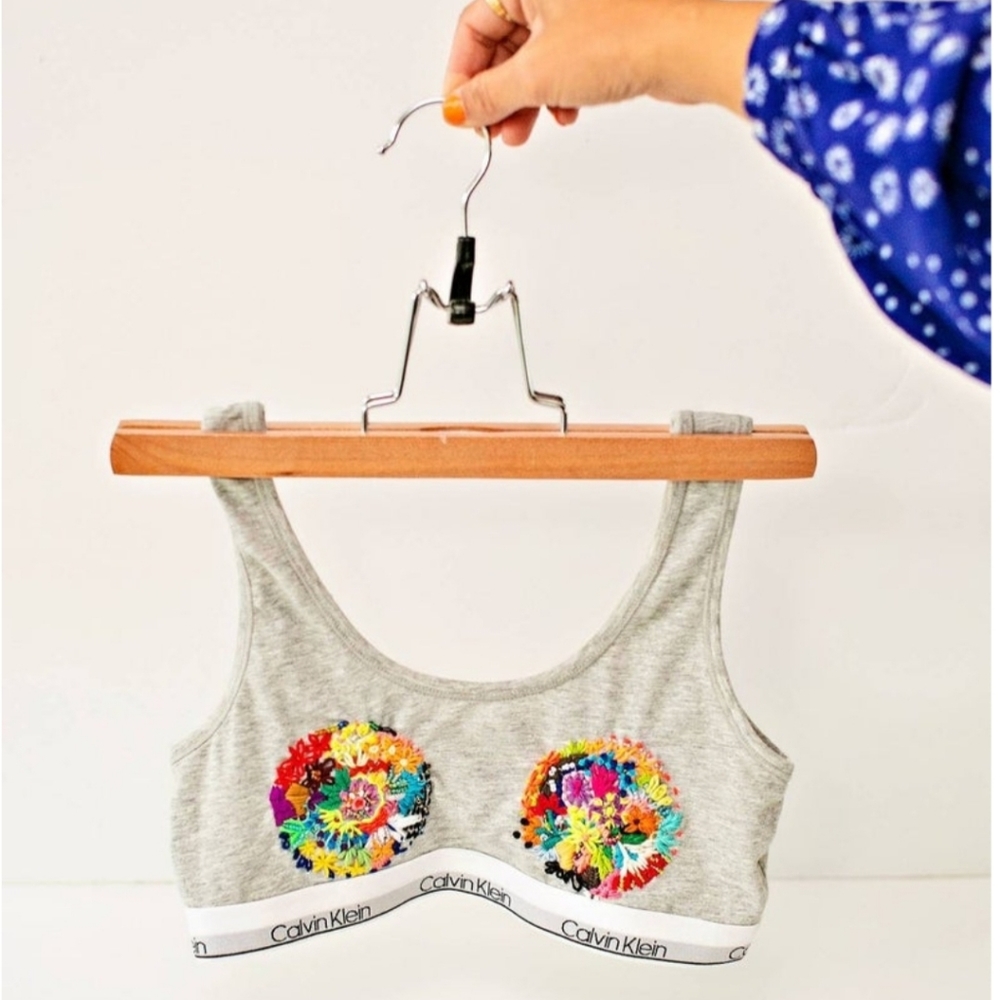 Hand Embroidered Bralette!